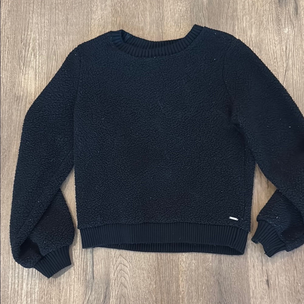 Abercrombie & Fitch Black Sherpa Sweater